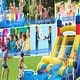 preview thumbnail 6 of 4, Vinyl Inflatable Bounce House with Long Slide, Climbing Ladder, Large Ball Pool and 1500-Watt Blower - 14x9x23ft