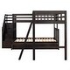 preview thumbnail 21 of 32, Contemporary Design Twin over Full L-Shaped Bunk Bed With 3 Drawers, Ladder and Staircase, Maximized space