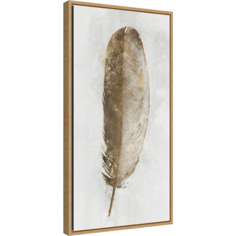 Golden Feather I by Ken Roko Framed Canvas Art