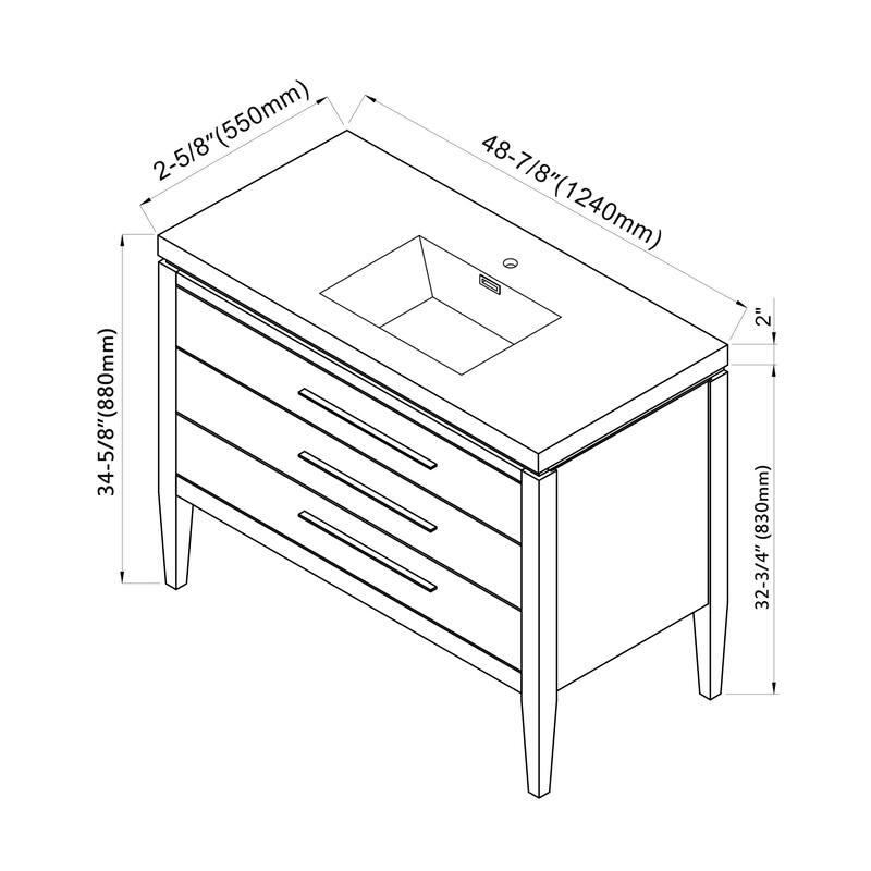 Ayer 48" Single Bathroom Vanity Set
