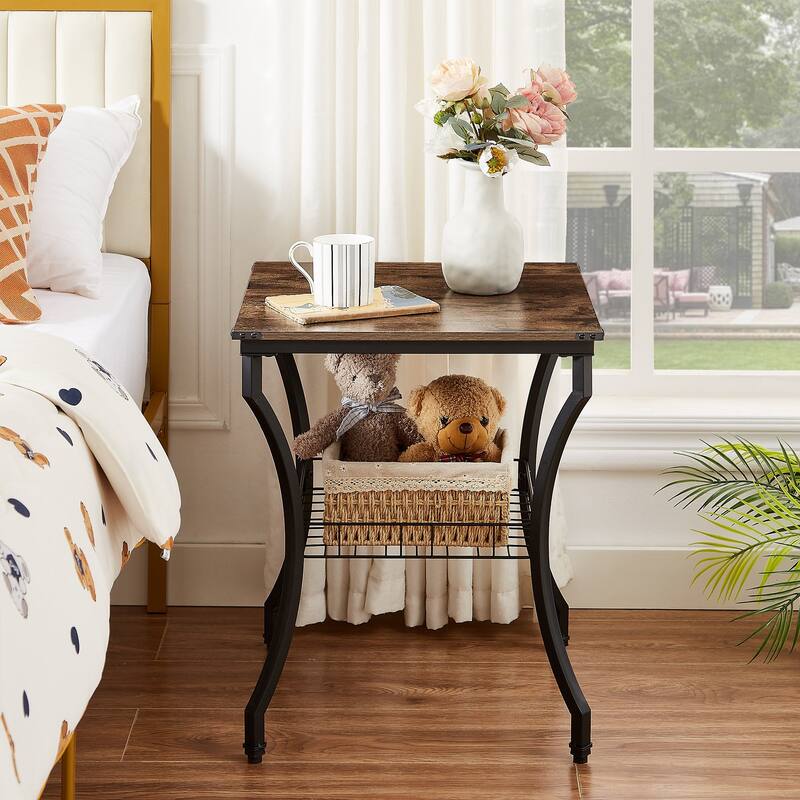 VECELO Mid Cectury 3-pieces Coffee Table Set, 3-Piece Living Room Table Set(Set of 3)