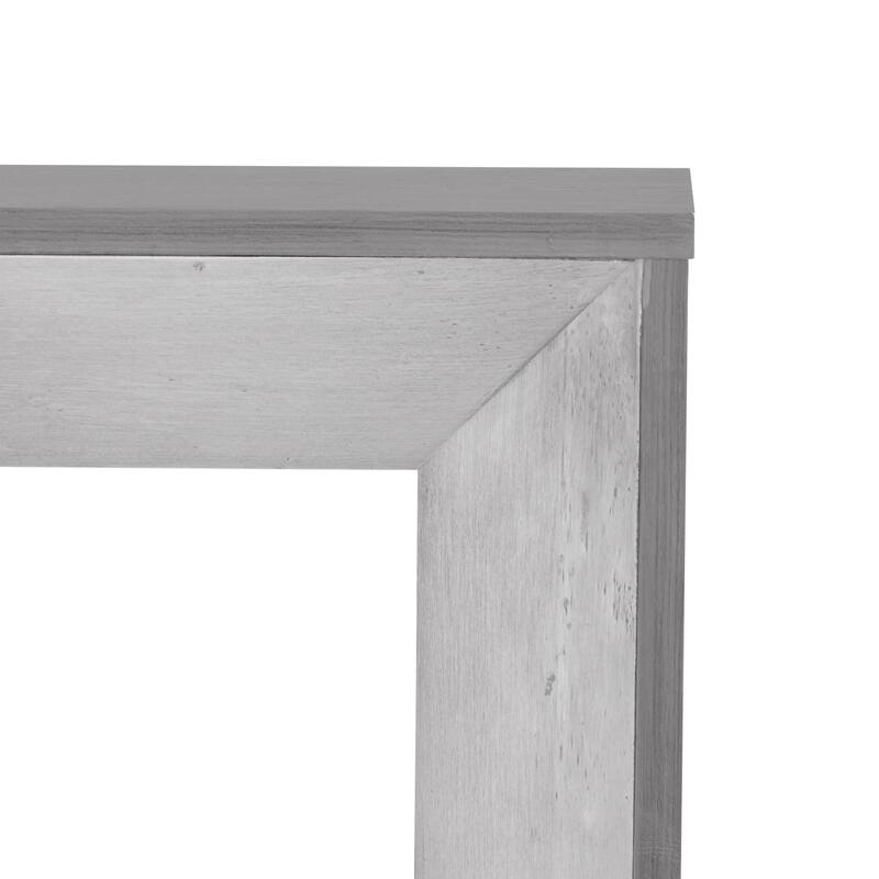 59" MDF Console Table with Fireplace Design and Wood Veneer for Living Room