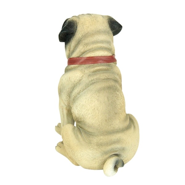 Dog Garden Statue Pug Wearing Reversible Sign Lawn Ornament Yard Decor Beige Pug Life Size Overstock 29879830