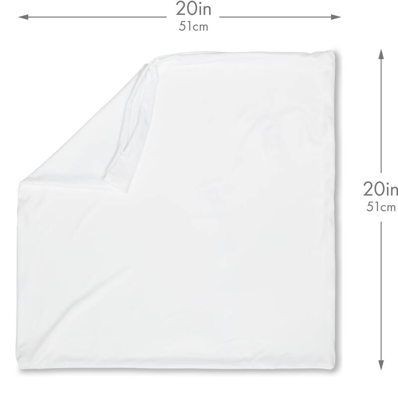 Throw Pillow Cozy Soft Microbead White: 1 Pc