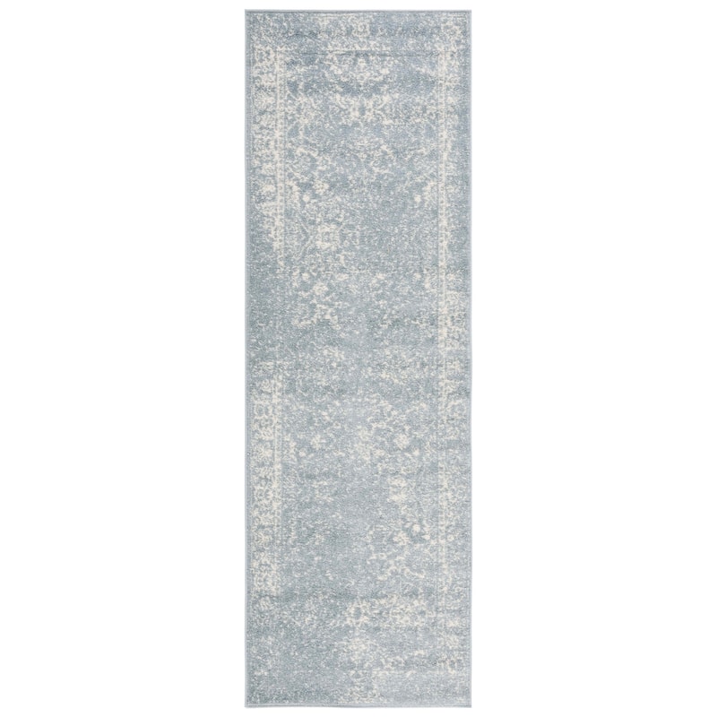 SAFAVIEH Adirondack Riin Rustic Shabby Chic Distressed Rug - 2'6" x 6' Runner - Slate/Ivory