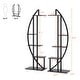 preview thumbnail 10 of 19, 5-tier Flower Rack Plant Stands Wooden Display Shelf, Half Moon Flower Table (Set of 2)