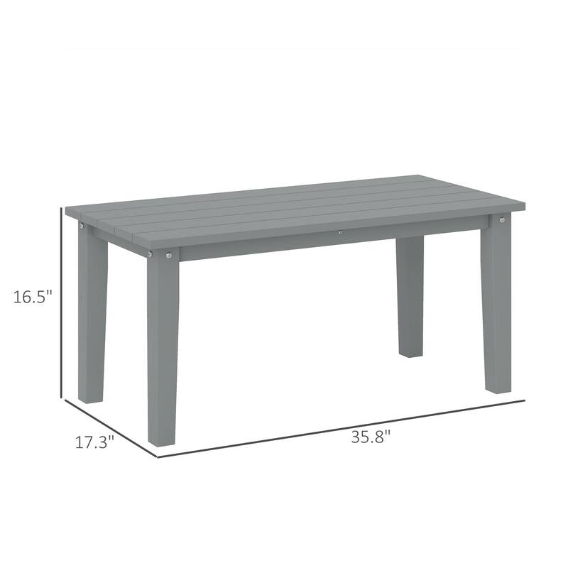 GDFStudio - Elias Modern Patio Rectangle Coffee Table for Relaxed Outdoor Living(Only table)