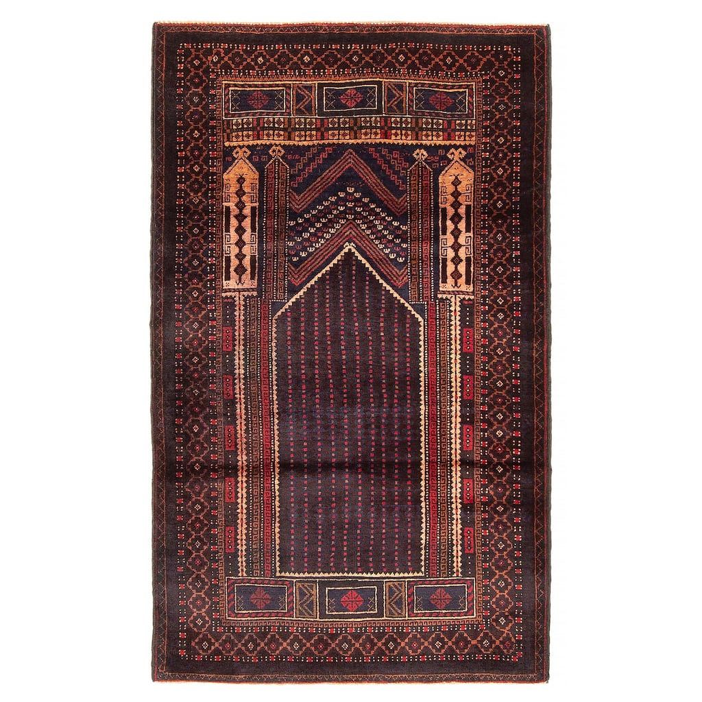 Teimani Brown Rug 3'0" x 5'1" - 3'0 x 5'1