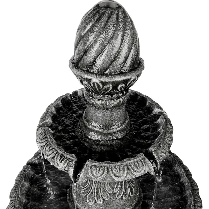 Classic Bird Bath 3-Tier Water Fountain Weather Resistant with Pump