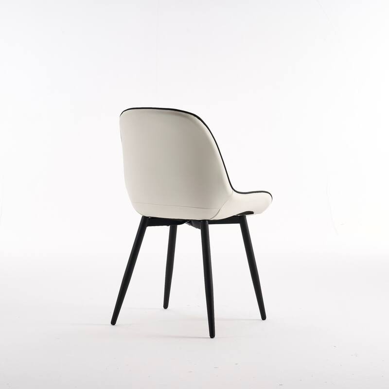 Modern Dining Chairs Set of 2 with Curved Backrest
