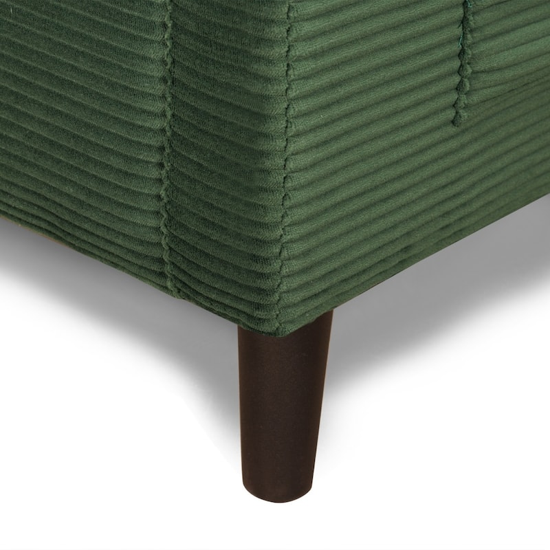 48.03" Soft Corduroy 2-Seater Sofa with Side Storage Pocket