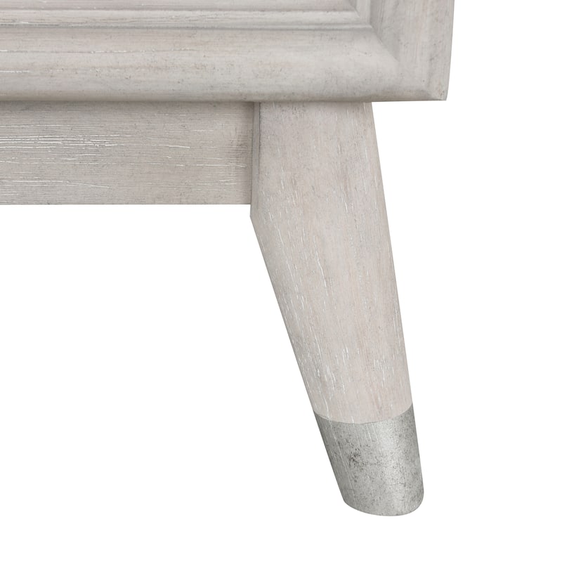 Roundhill Furniture Seluna LED Lighting Panel Bed, Upholstered Headbord, Gray Oak Finish