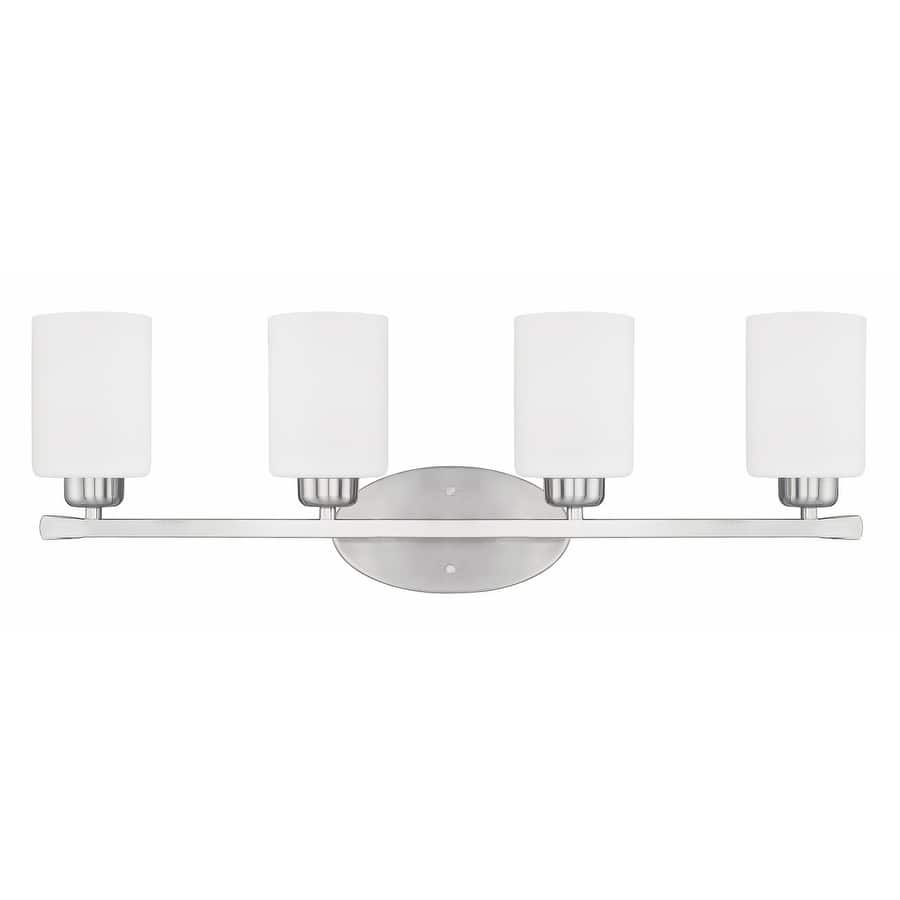 Dixon 28-inch 4-light Bath/ Vanity Fixture w/ Soft White Glass