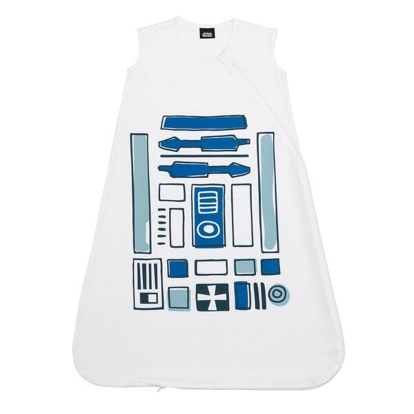 slide 2 of 5, Lambs & Ivy Star Wars R2D2 100% Cotton White Droid Wearable Blanket