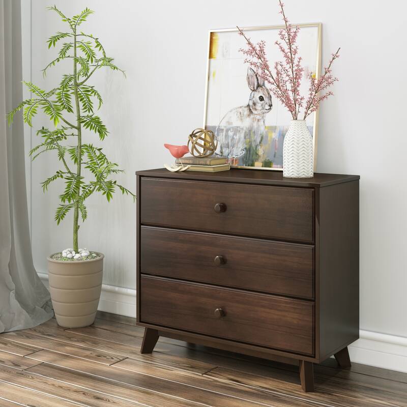Max and Lily 3-Drawer Solid Wood Dresser