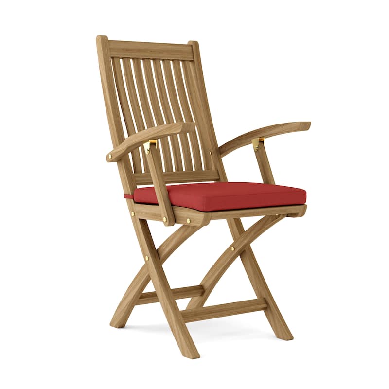 Tropico Teak Outdoor Dining Chair with Arms - Foldable (Set of 2) - N/A