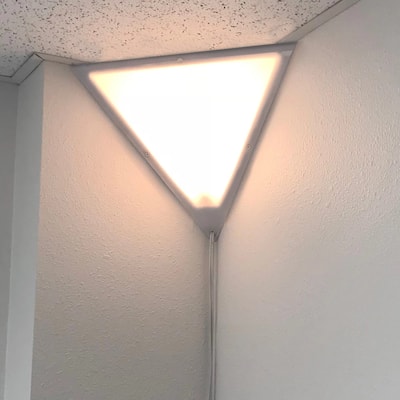 Beacon Triangle Corner Light, Plug-In 17' Cord, White by Home Concept