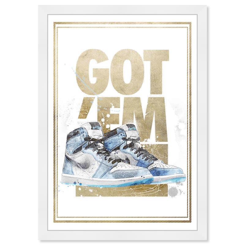 Wynwood Studio Prints Fashion and Glam Got The Sneakers White and Modern & Contemporary Wall Art Canvas Print