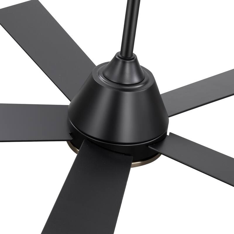 52 Inch 5-Blade BlackGold Ceiling Fan with Remote without Light