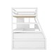 preview thumbnail 4 of 5, Twin Size Loft Bed with 7 Drawers 2 Shelves and Desk - White