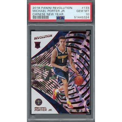 Michael Porter Jr 2018 Panini Revolution Chinese New Year Rookie Card #133 PSA 10 - 8'6" x 11'6"