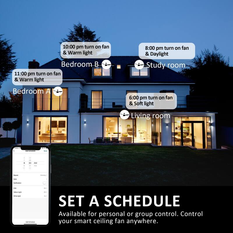 CARRO Felix 60" ABS 3-Blade Indoor Smart Ceiling Fan with Light and Remote