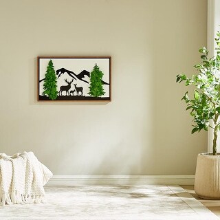 30.00'' Precision-cut Deer Metal Art Moss Wall Decor - Eye-catching ...