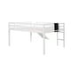 preview thumbnail 7 of 12, Modern and Playful Design Wood Loft Bed with Slide, Ladder and Chalkboard, Full size, White