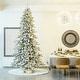 preview thumbnail 8 of 131, Glitzhome 6FT/7.5FT/9FT/11FT Snow Flocked Pre-lit Artificial Fir Christmas Trees