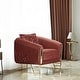 preview thumbnail 9 of 15, Renillo Upholstered Velvet Accent Chair Brick