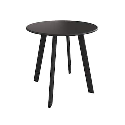 Outdoor Side Table, 18'' Round End Table with Square Feet
