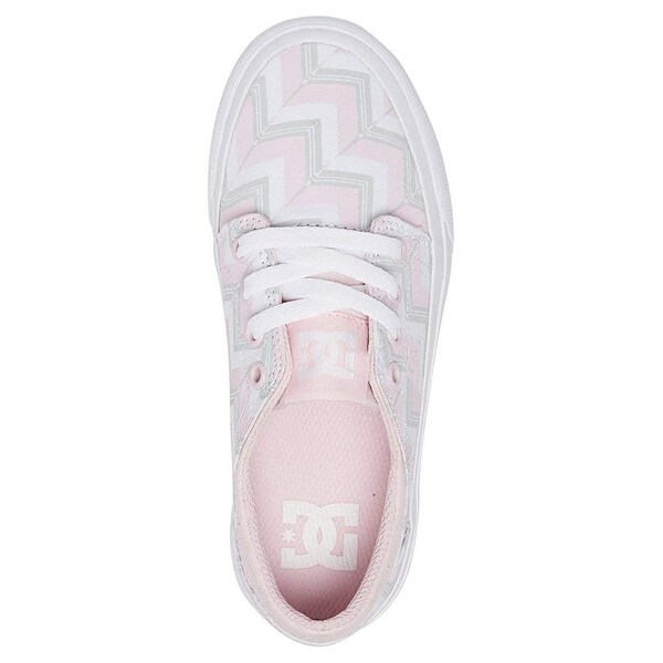 pink and white dc shoes