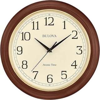 Bulova Atomic Time 2 Analog Wall Clock C5004