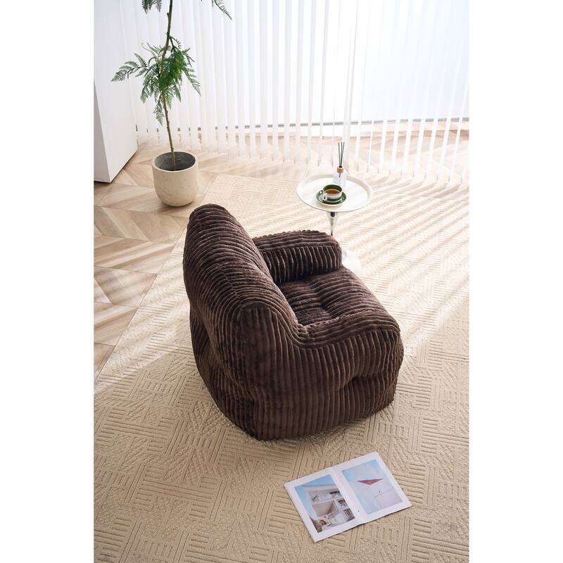 Corduroy Fabric Bean Bag Chair Filled With Memory Sponge