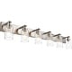 preview thumbnail 6 of 27, Modern Vanity Light with Seeded Glass Shade 6-lights - Brushed Nickel