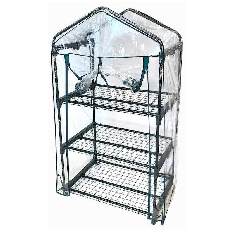 Three Shelf Mini Greenhouse, 27"W x 19"D x 49"H 12lbs.