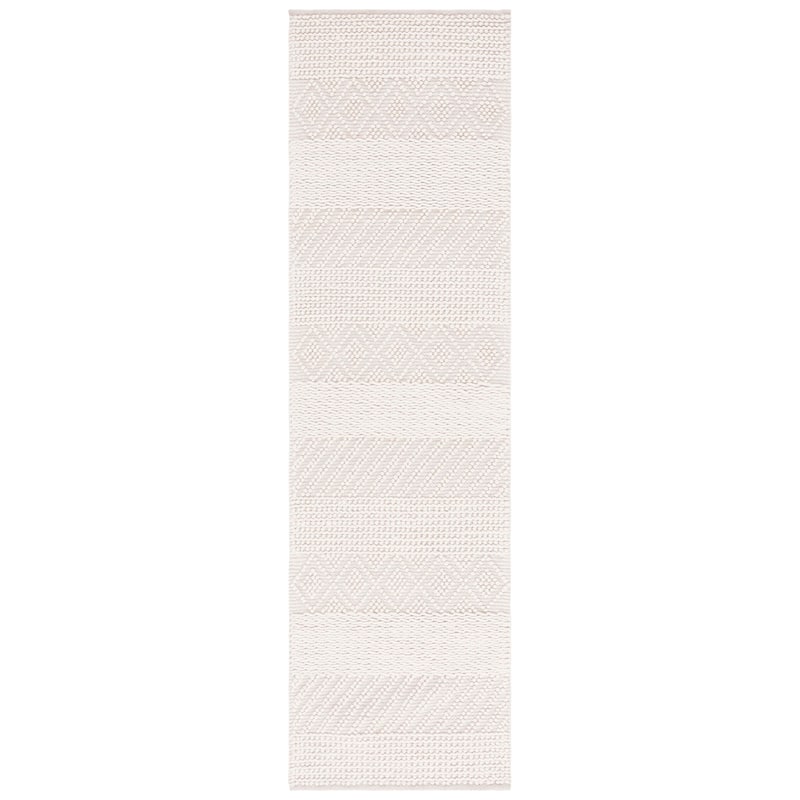 SAFAVIEH Handmade Natura Zehorit Wool Rug - 2'3" x 8' Runner - Ivory