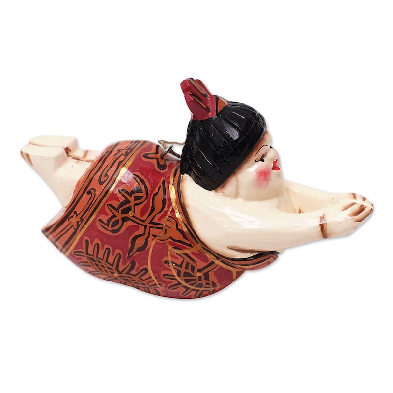 Novica Handmade Graceful Dive Wood Ornament