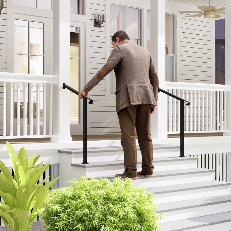 Duty Wrought Iron Outdoor Handrail Safety Rail for Steps, Porches