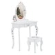 preview thumbnail 49 of 53, Make up Table Kids Vanity Set With Mirror White-Unicorn / One Drawer