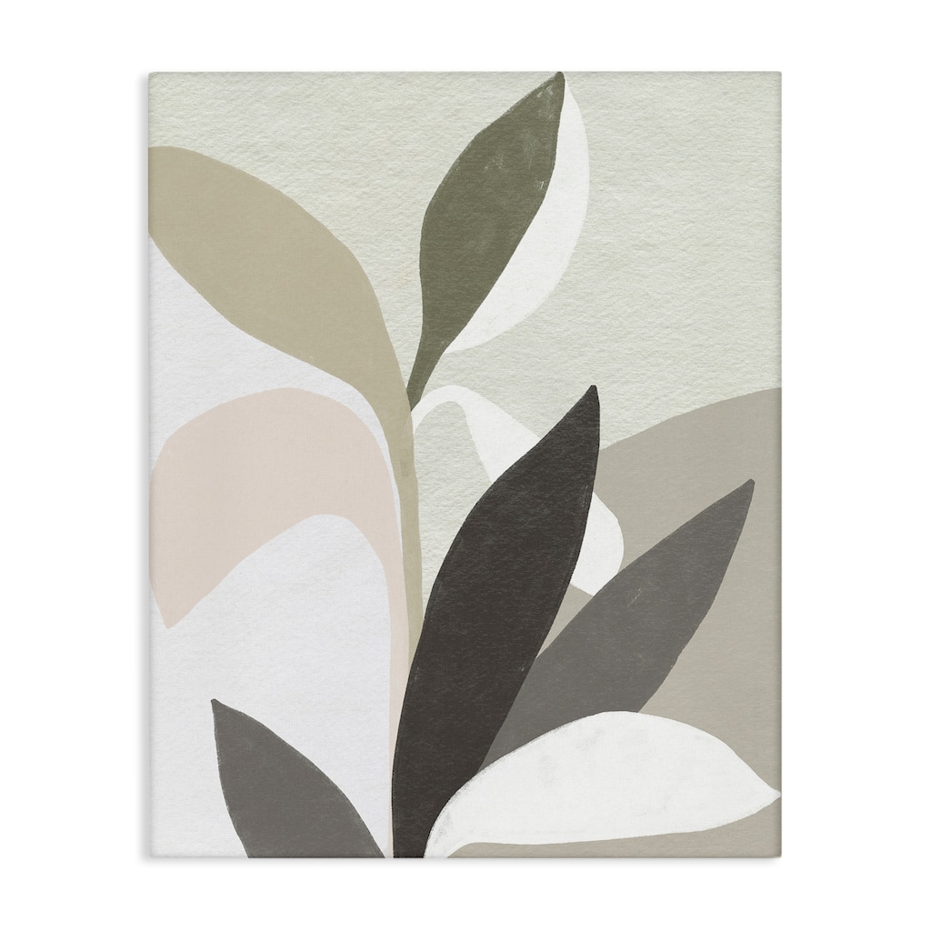 Stupell Organic Soft Leaf Shapes Canvas Wall Art Design By June Erica Vess