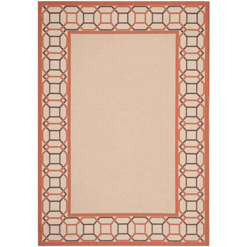 Martha Stewart by SAFAVIEH Facet Border Indoor/ Outdoor Waterproof Rug