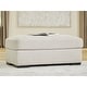 preview thumbnail 1 of 2, Signature Design by Ashley Cloverview Linen Ottoman