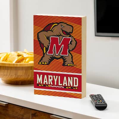 University of Maryland Wooden Tabletop Mantel Shelf Sign