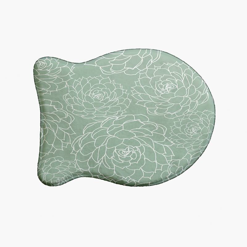 Olena Pet Feeding Mat for Dogs and Cats - Green - 19" x 14"-Fish