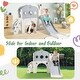preview thumbnail 30 of 53, 7-in-1 Toddler Slide Set - Spaceship Playset with Slide, Arch Tunnel, Basketball Hoop, and Toy Storage