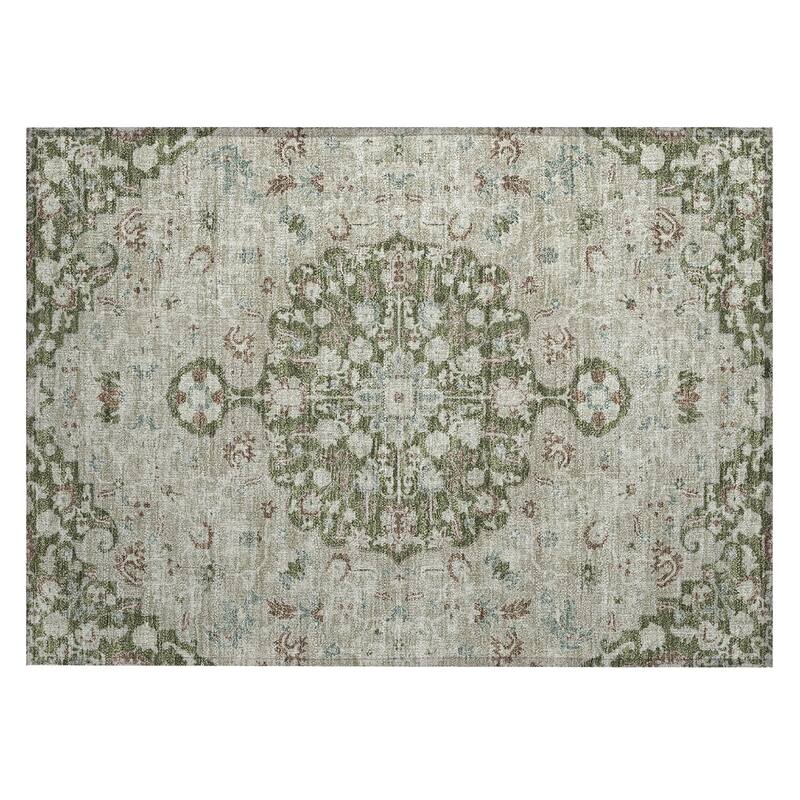 Machine Washable Indoor/ Outdoor Traditional Savannah Chantille Rug