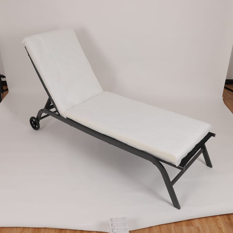 GDFStudio Bula Outdoor Chaise Lounge Cushion with Removable Cover (Set of 2)-ONLY CUSHION - 74.41" x 22.05"