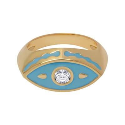 Victoria Townsend Gold Plated Evil Eye Ring