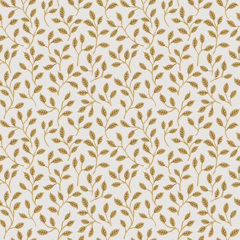 Galerie Wallcoverings Into The Wild Trailing Leaf Non-woven Metallic Wallpaper Roll - 33 feet x 21 inches - Gold
